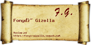 Fonyó Gizella névjegykártya