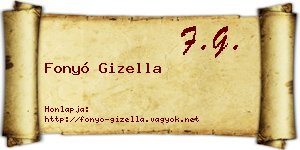 Fonyó Gizella névjegykártya