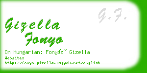 gizella fonyo business card